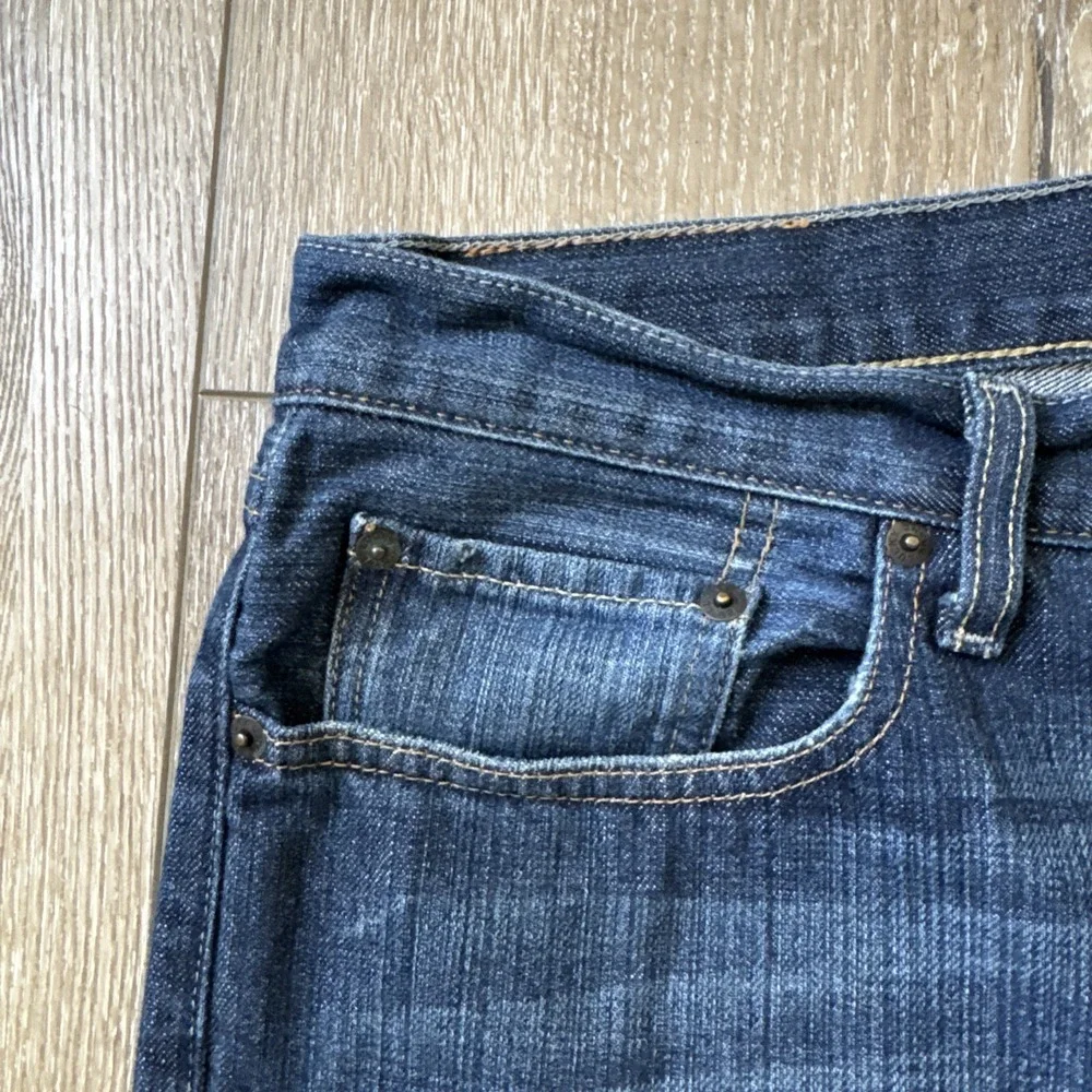 Lucky Brand Mens 40 X 30 Straight Leg 165 Short Inseam Blue Jeans Zip Front #433